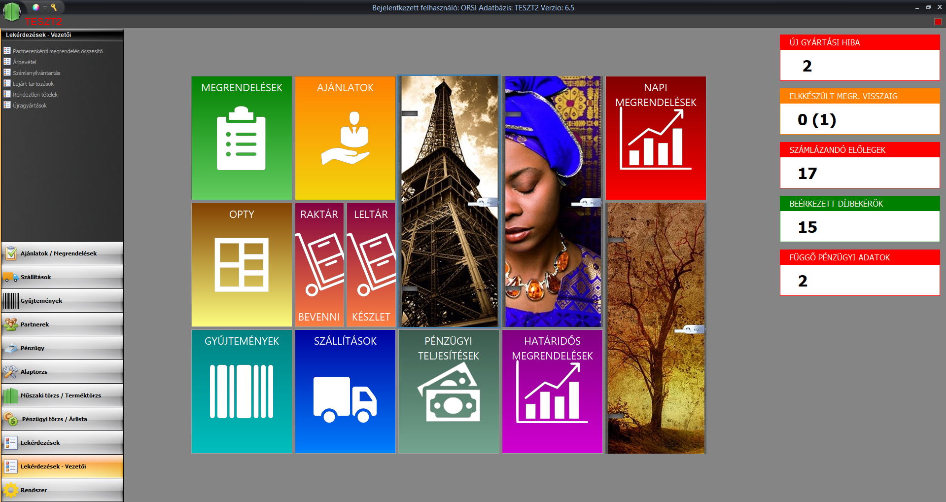 NAVISON Főképernyő